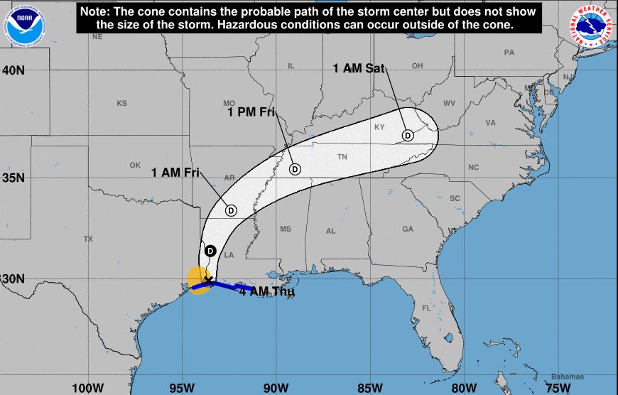 Tormenta tropical, Cindy, Louisiana, Estados Unidos, Golfo de México, clima
