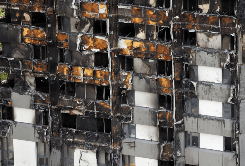 Torre Grenfell de Londres tras incendio