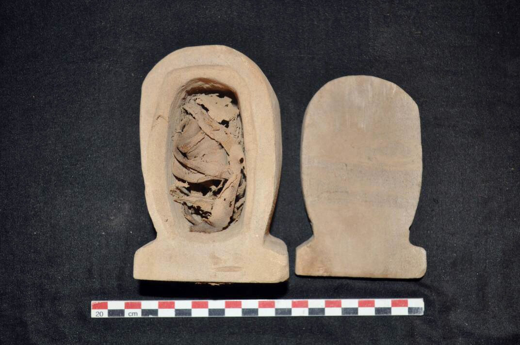 Restos descubiertos de en las tumbas de Asuan