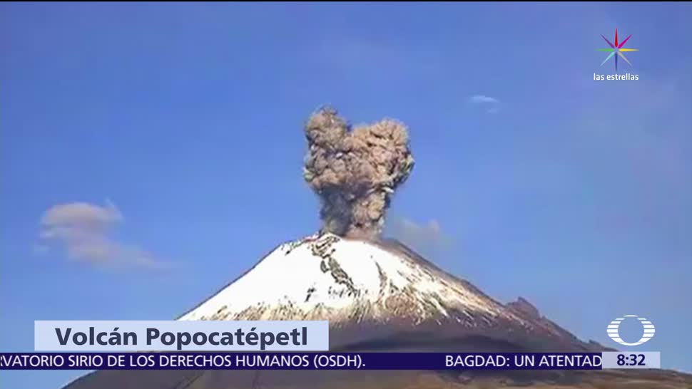 volcán Popocatépetl, explosión, residentes, cubrir nariz, boca