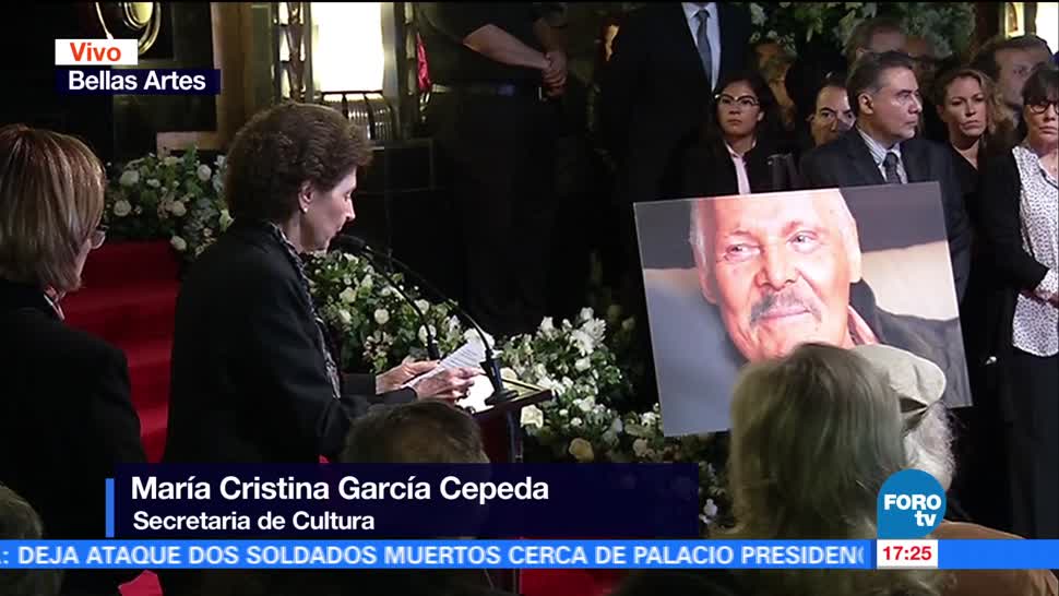 María Cristina García Cepeda, Secretaria de cultura, José Luis Cuevas, generación