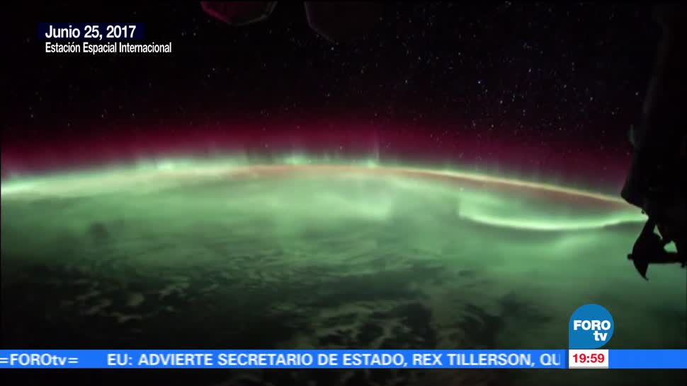 noticis, forotv, Aurora boreal, desde el espacio, Estación Espacial Internacional, Astronautas