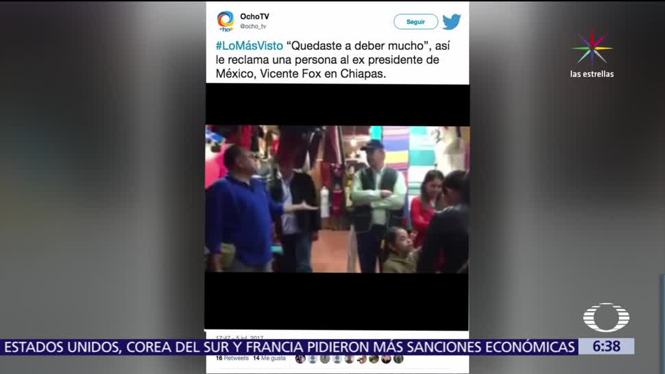 video, redes social, Vicente Fox, escucha críticas, ciudadano en Chiapas