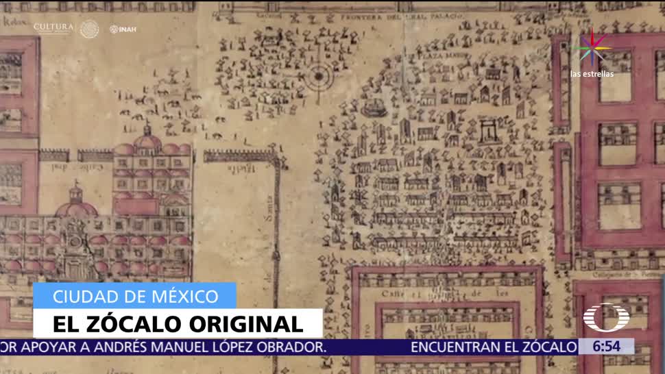 Arqueólogos del INAH, Zócalo original, CDMX, bandera monumental