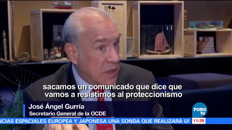 José Ángel Gurría, secretario general, OCDE, líderes de las principales economías, proteccionismo comercial