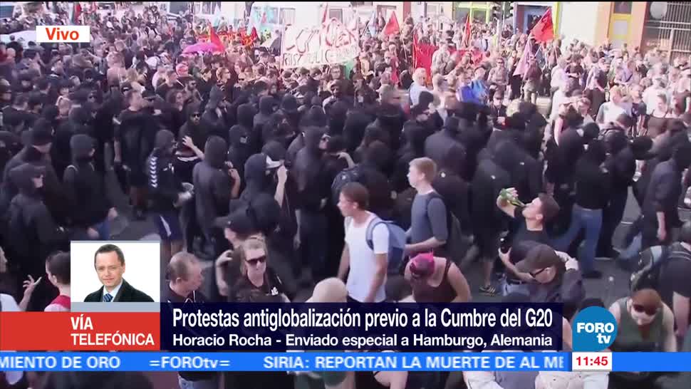Horacio Rocha, corresponsal, Hamburgo, protestas violentas, Cumbre del G20