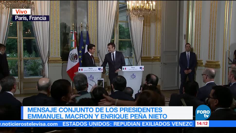 noticias, forotv, EPN, Macron, destacan, relación franco-mexicana