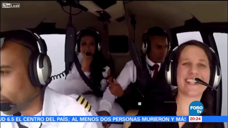 Cae helicóptero que transportaba a una novia en Brasil