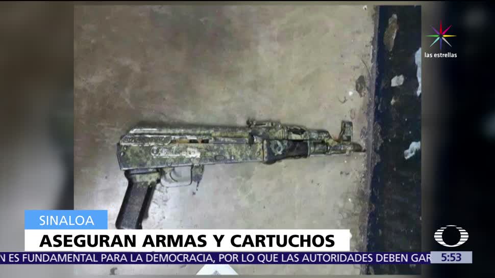 Aseguran, armas y cartuchos, Mazatlán, Sinaloa