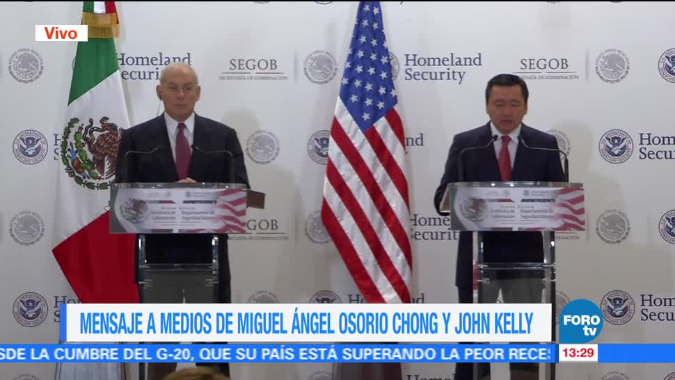 Miguel Ángel Osorio Chong, secretario de Gobernación, reúne, John Kelly