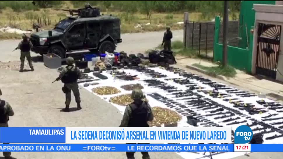 noticias, forotv, Militares, Ejército Mexicano, aseguran arsenal, Nuevo Laredo
