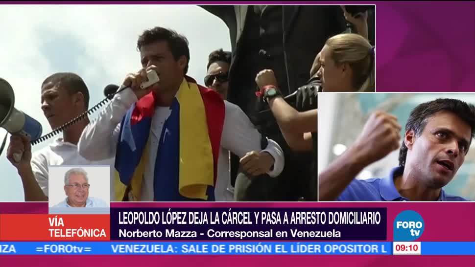 Leopoldo López, deja la cárcel, arresto domiciliario, Norberto Mazza