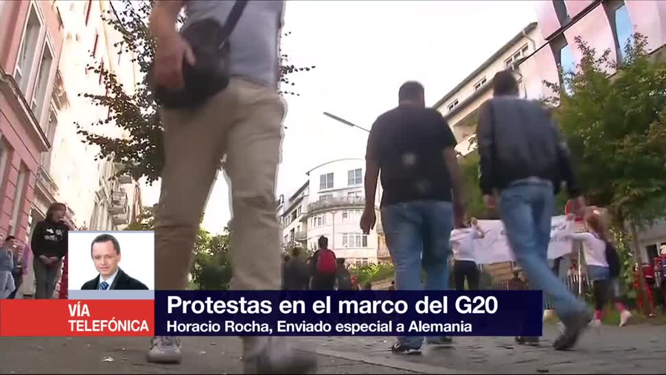 Horacio Rocha, corresponsal de Noticieros Televisa, Protestas, Cumbre del G20