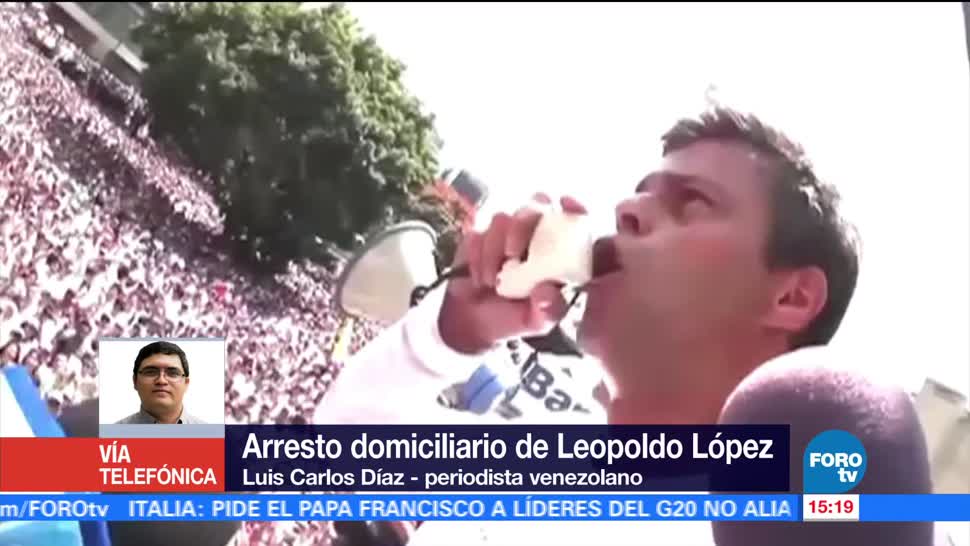 Luis Carlos Díaz, periodista venezolano, Arresto domiciliario, Leopoldo López