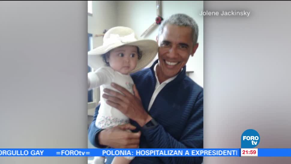 Obama, carga bebé, toman foto, viral, redes sociales, entretenimiento