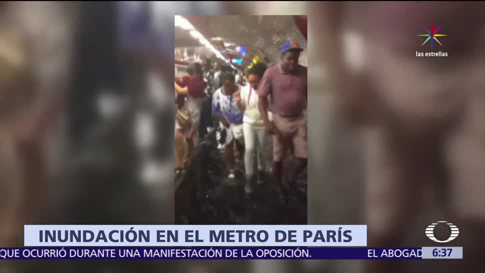 estaciones, Metro de París, capital francesa, intensas lluvias