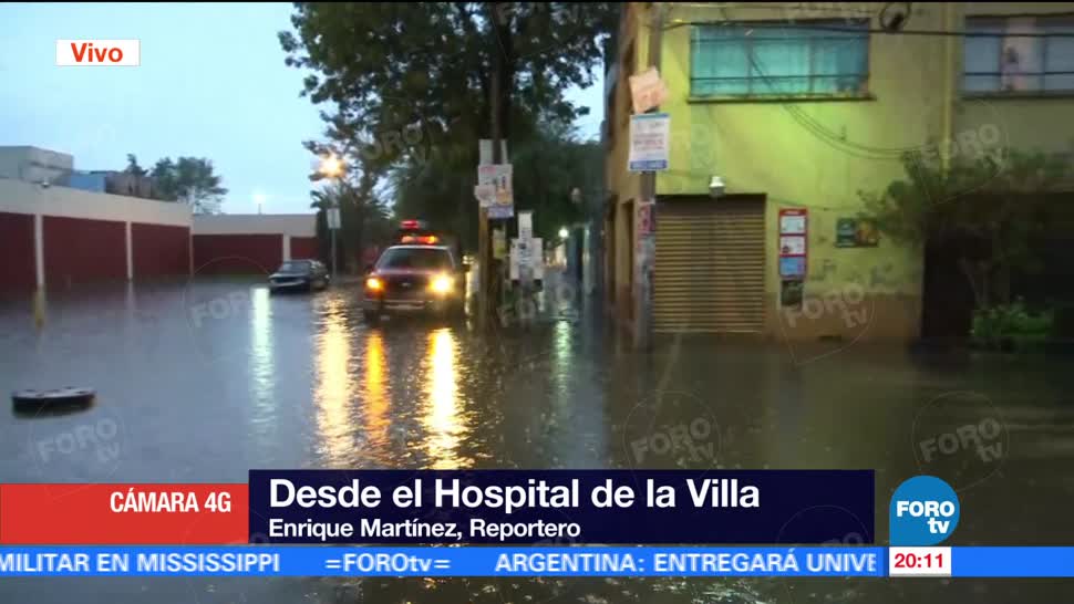 notiicias, forotv, Lluvias, afectan, inmediaciones, hospital general de la Villa