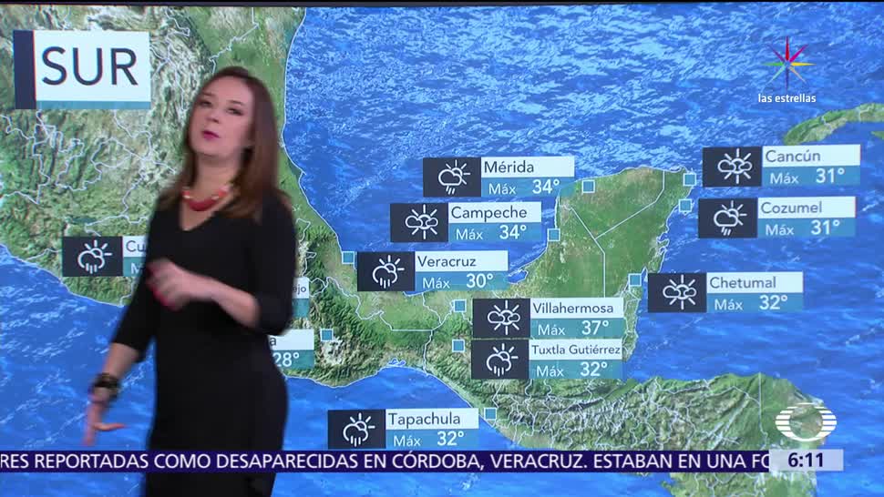 noticias, televisa, Onda tropical 13, generará lluvias, centro, occidente del país