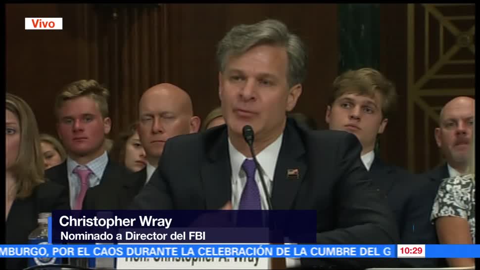 Comparece en el Senado, dirigir el FBI, Christian Wray