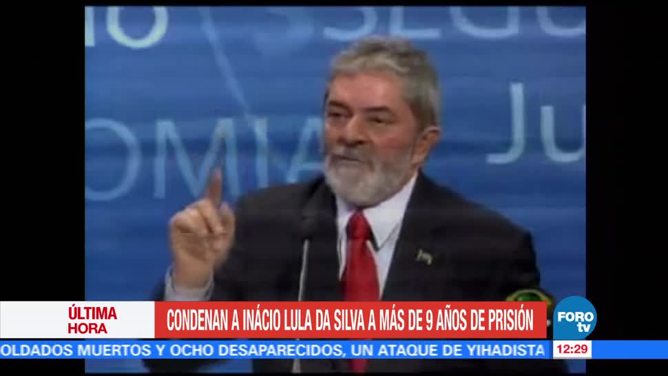 Expresidente brasileño, Luiz Inácio Lula da Silva, nueve años y medio de cárcel, condenado