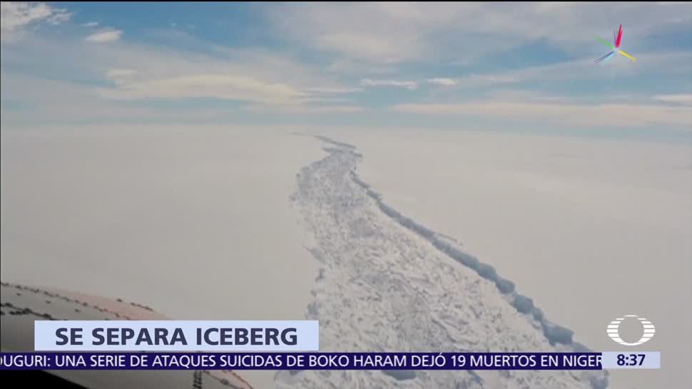 noticias, televisa, Se separa, iceberg gigante, bloque de hielo, Antártida