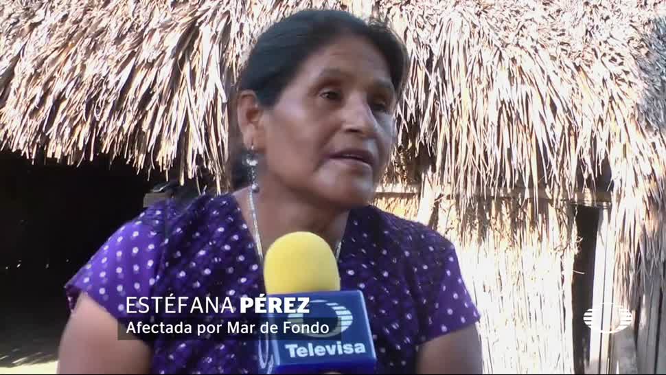 Mar de fondo, Oaxaca, afecta a habitantes