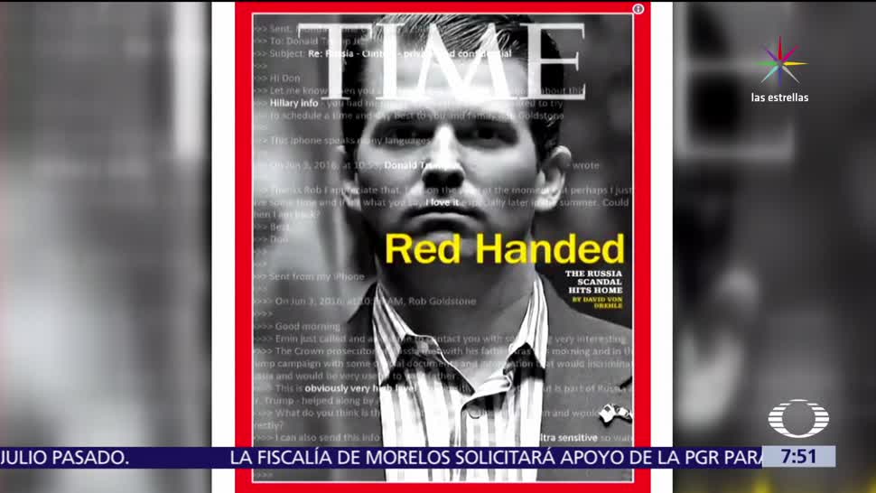 noticias, televias, Revista, TIME, dedica portada, Donald Trump Jr.