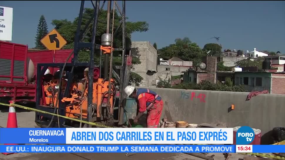 Abren, dos carriles, Paso Express, Cuernavaca