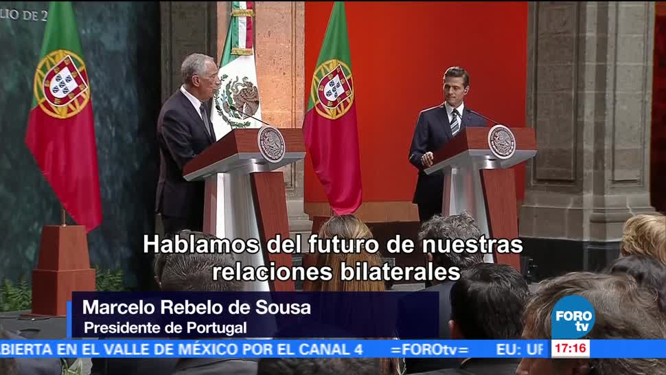 Recibe, Peña Nieto, Portugal, Marcelo Rebelo de Sousa