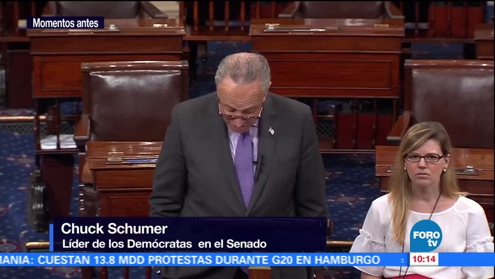 minoría demócrata, Senado, Charles Schumer, salud republicano
