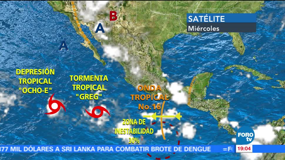 Cinco, sistemas tropicales, activos, Pacífico mexicano, Conagua, advirtió efectos