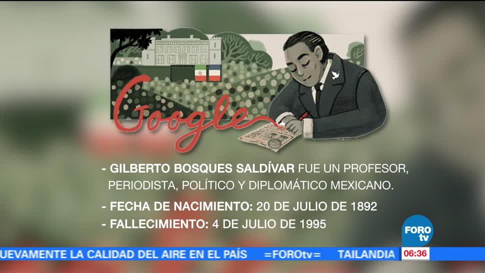 Google, rinde homenaje, Gilberto Bosques