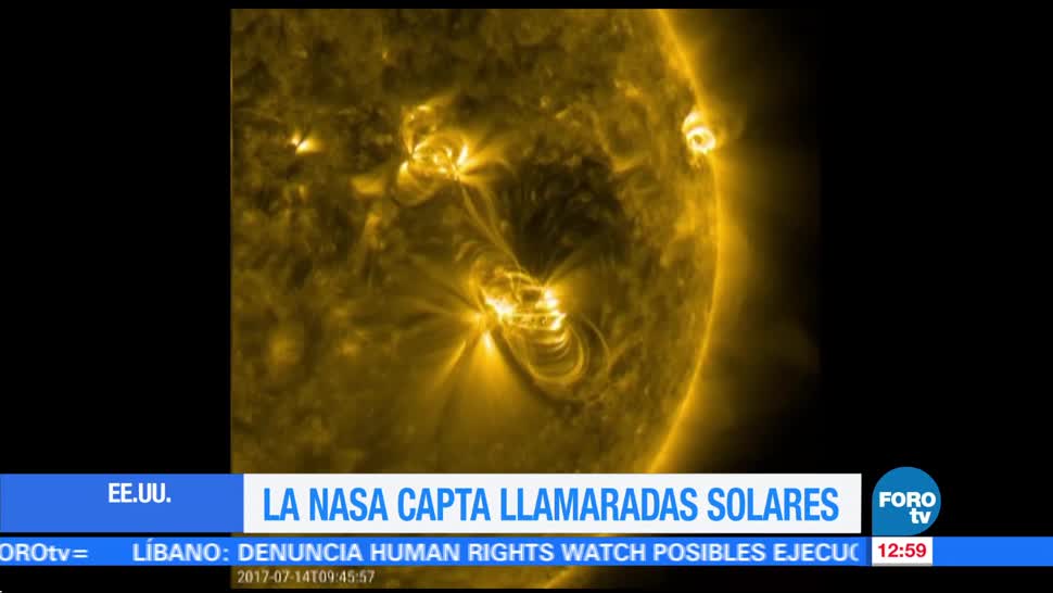 NASA, imágenes de llamaradas solares, fenómeno, 14 de julio