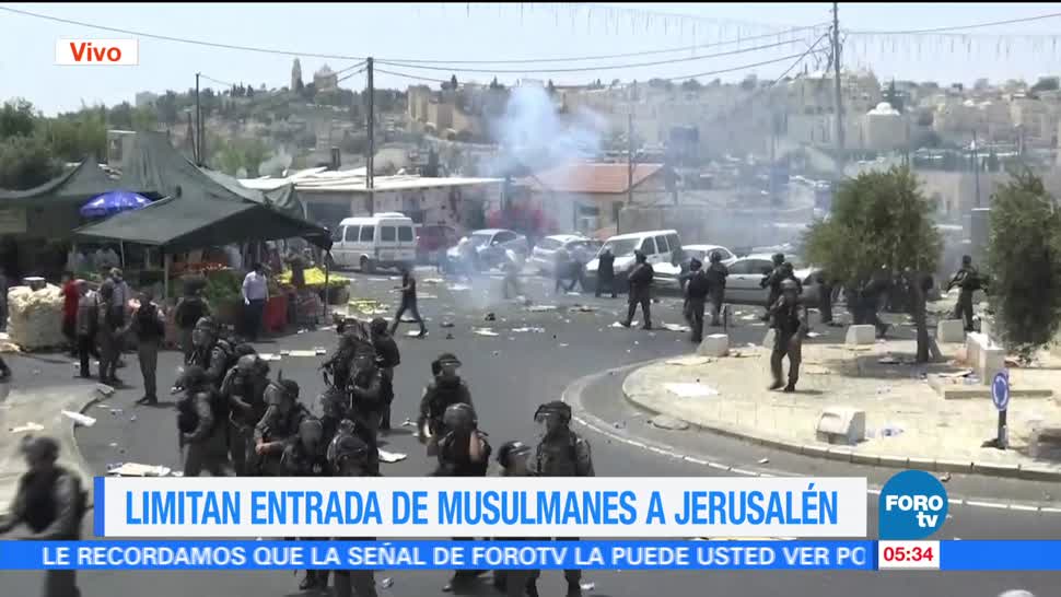 noticias, forotv, enfrentamientos, palestinos, fuerzas de seguridad. Jerusalén