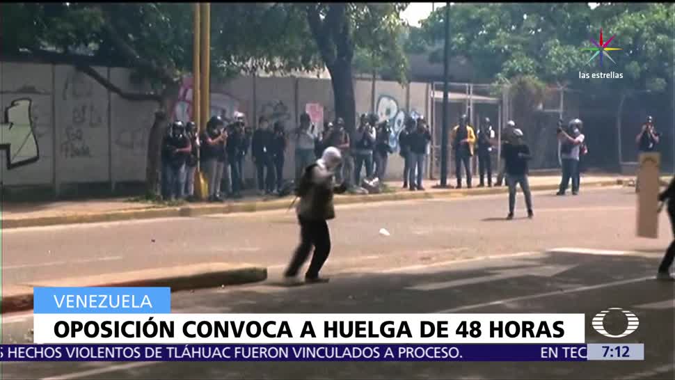 Oposicion Venezuela Huelga General Cuarenta Y Ocho Horas