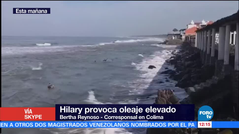Huracán Hilary, desata, olas, Colima