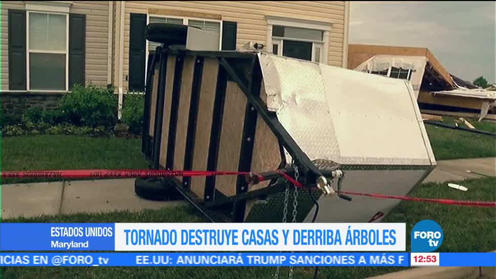 Tornado, destruye, casas, Maryland