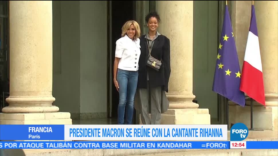 Rihanna, reunió, Emmanuel Macron, París