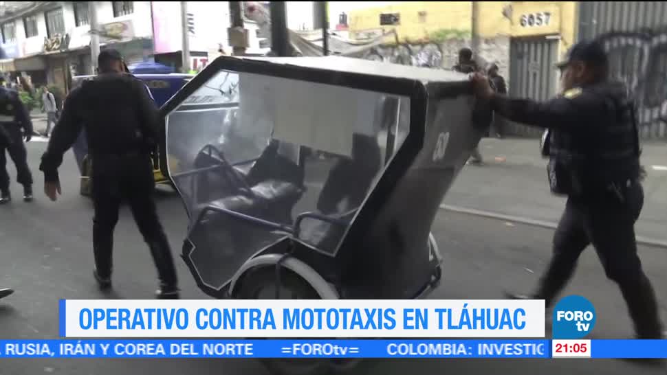 Operativo contra mototaxis en Tláhuac CDMX