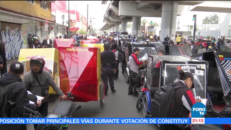 Segundo día operativos mototaxistas en Tláhuac