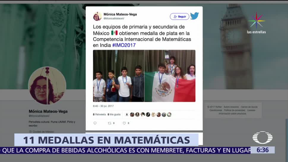 Estudiantes mexicanos, plata, competencia, matemáticas