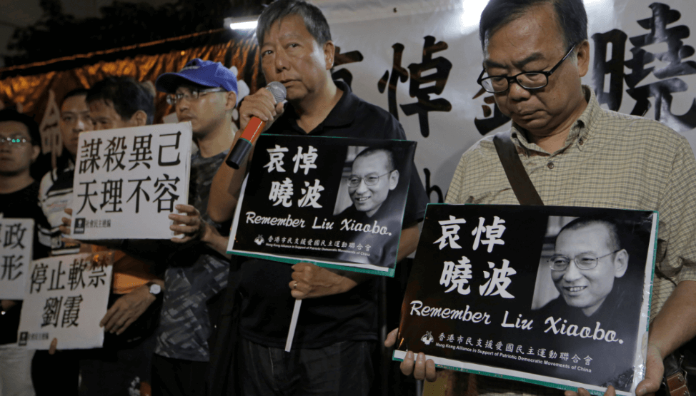 Activistas recuerdan a Liu Xiaobo en Hong Kong 