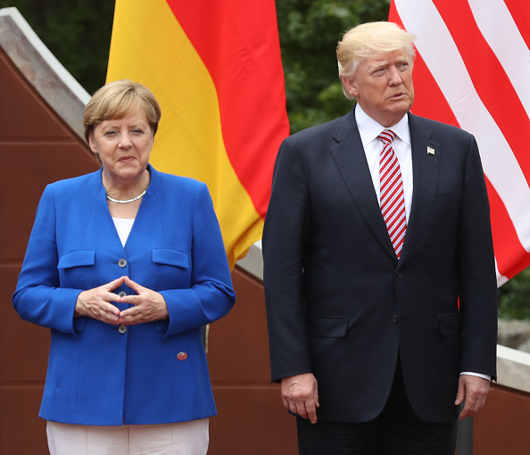 Angela Merkel, canciller de Alemania, y Donald Trump, presidente de Estados Unidos