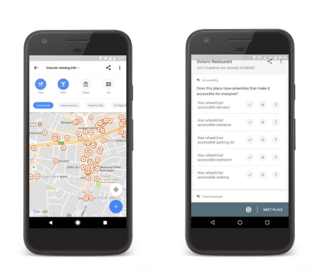 Google, app, actualización, Google Maps, restaurantes