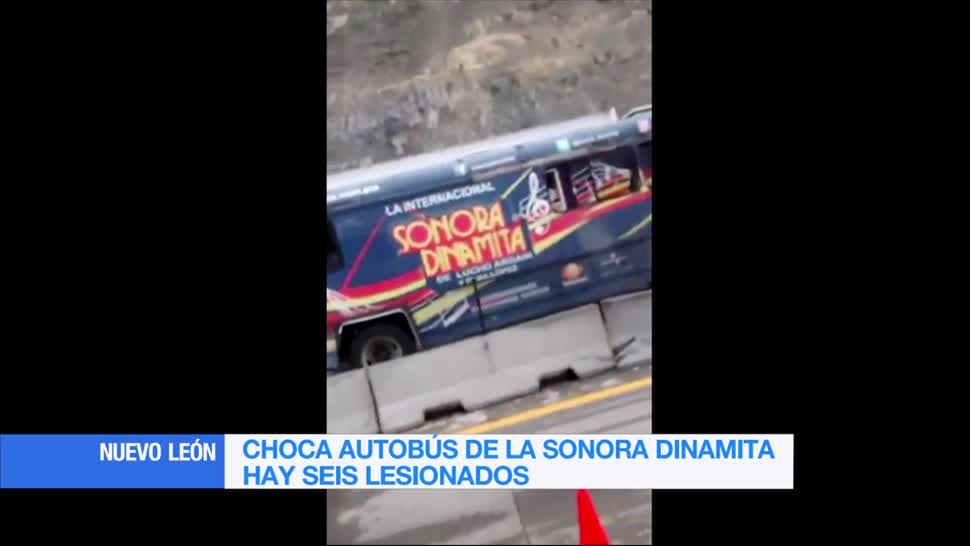 Choca, autobús, Sonora Dinamita, Nuevo León, accidente, automovilistico