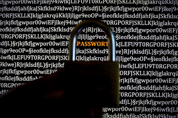 La imagen muestra ilustra la 'seguridad de datos' con un candado cerrado que delante tiene la palabra 'Passwort' (Getty Images)