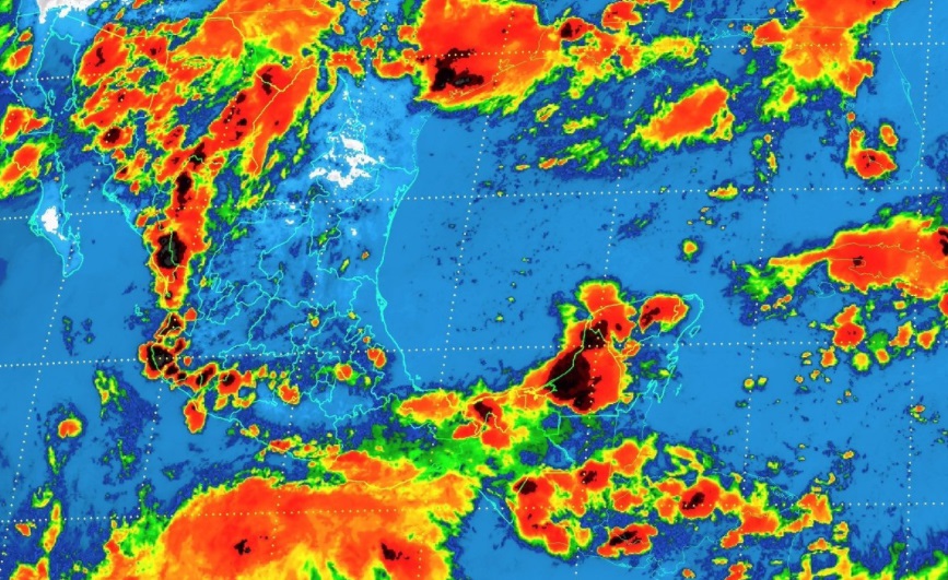 Una nueva onda tropical sobre la Península de Yucatán y la zona de inestabilidad permanecerá en el norte del país (Twitter: @conagua_mx)