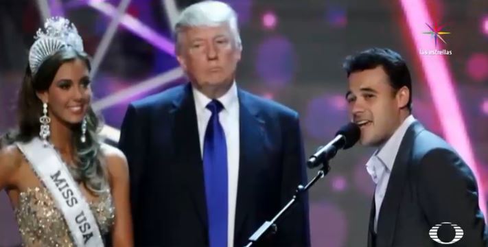 Donald Trump y el cantante ruso Emin Agalarov durante Miss Universo 2013