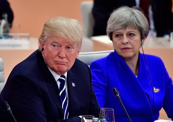 Trump, presidente EU; Theresa May, primera ministra de RU
