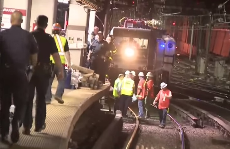 Tren, descarrila, Nueva York, accidente, estación, Penn Station,